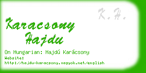 karacsony hajdu business card