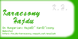 karacsony hajdu business card